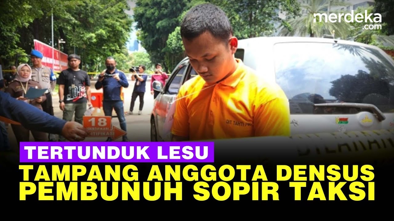 Tampang Personel Densus 88 Pembunuhan Sopir Taksi Online Jalani Rekonstruksi