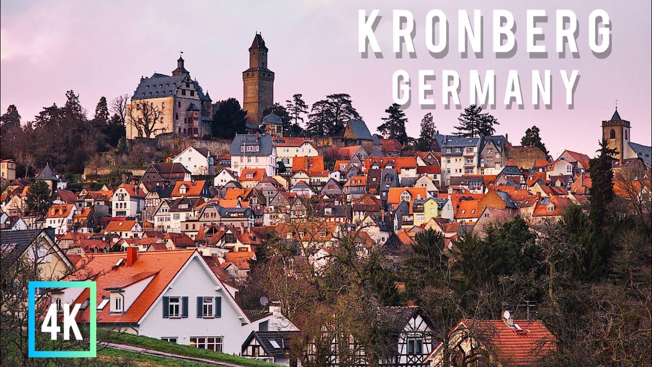 Walking with me in a beautiful old city in Germany🇩🇪|Kronberg in Taunus|Hot Summer 2023 |4K 60 fps