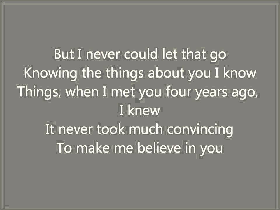 If I Didn't Believe In You Karaoke / Instrumental The Last 5 Years