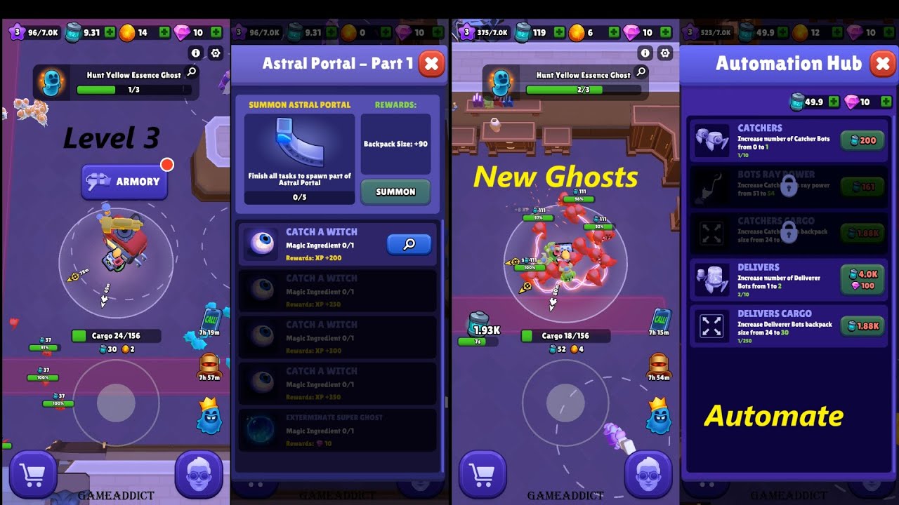 Ghost Invasion RPG Idle Hunter | Everything About Level 3 Tips | Armory, Astral Portal, Bots, Quests