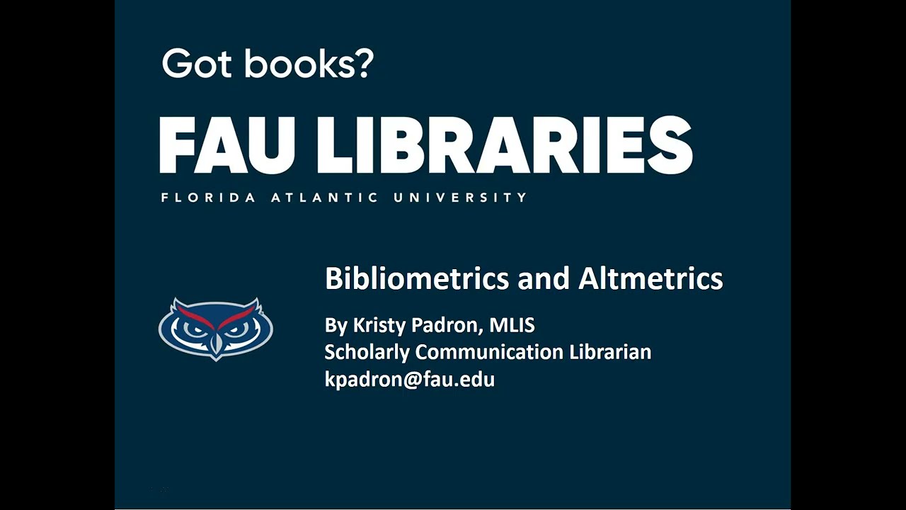 Bibliometrics and Altmetrics: An Introduction With Quiz