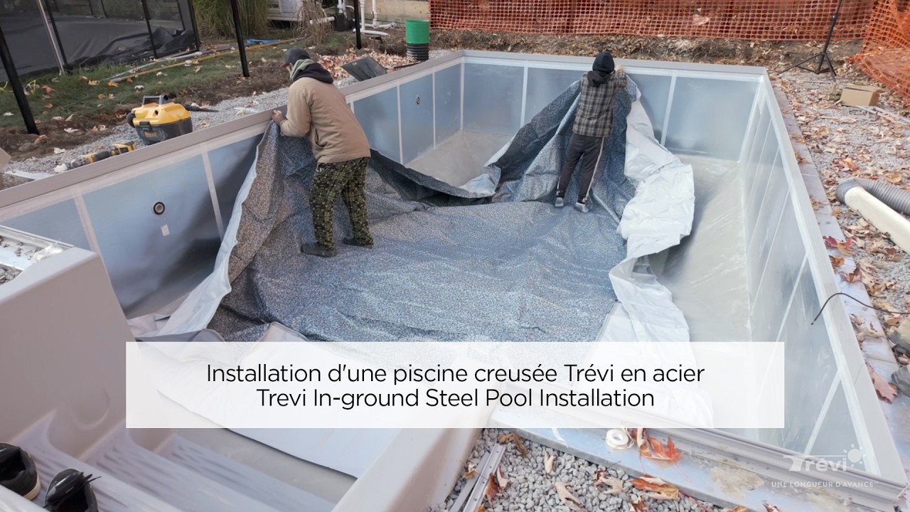 Installation d'une piscine creusée Trévi en acier | Trevi In-ground Steel Pool Installation