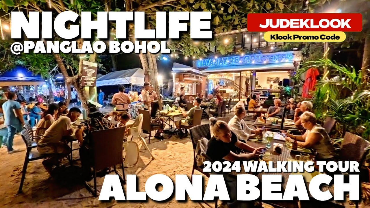 2025 Alona Beach Panglao Bohol | Party at Night - Walking Tour from Henann Resort