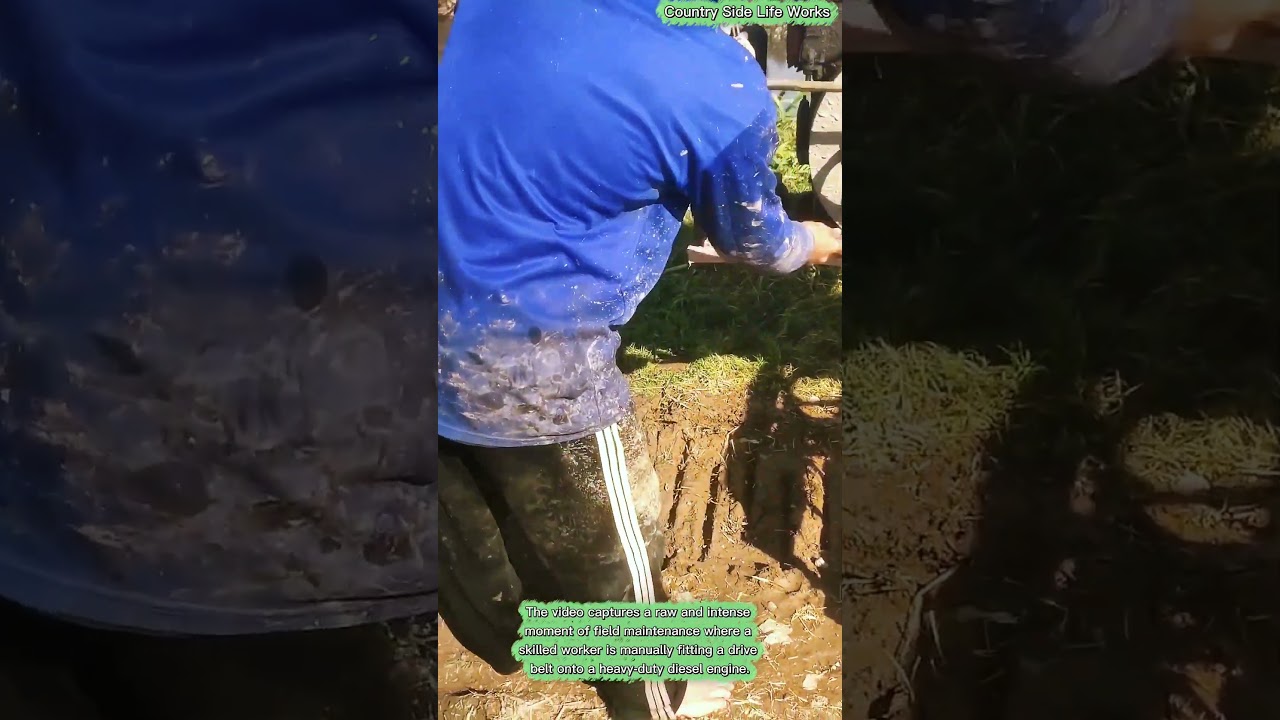 Field Mechanics: High-Tension Belt Installation on a Heavy Diesel Engine 