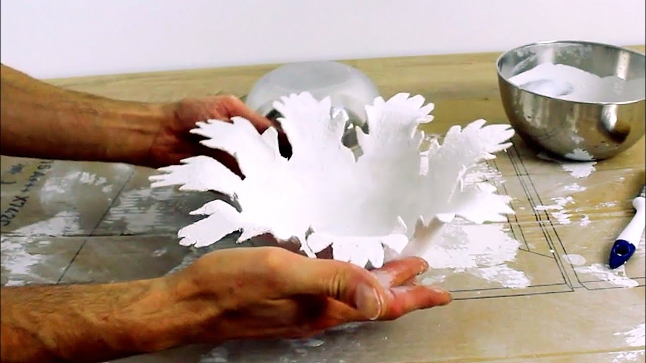 Gypsum crafts ideas - Pot - making from cloth and gypsum