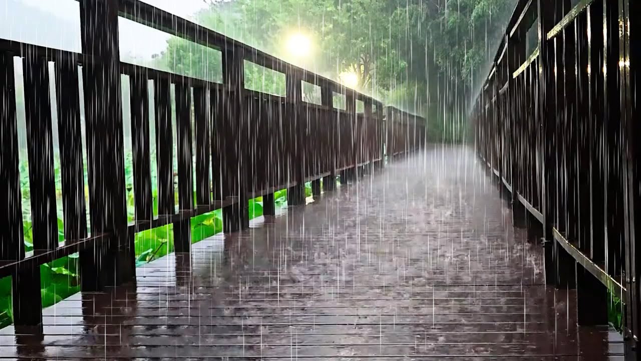Heavy Rain│Relax│Rain sounds for sleeping│Soothing