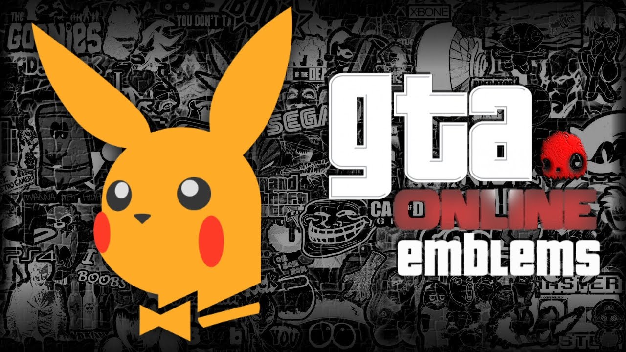GTA V - Playboy Pikachu - Emblem Tutorial ( Grand Theft Auto 5 ) Screetch2009