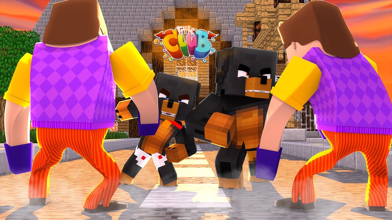Minecraft - LITTLE CLUB Vs HELLO NEIGHBOR - Little Club gets attacked - Modded mini game