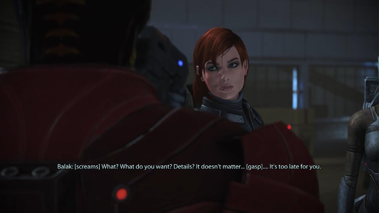 Mass Effect Shepard kills Balak ME1