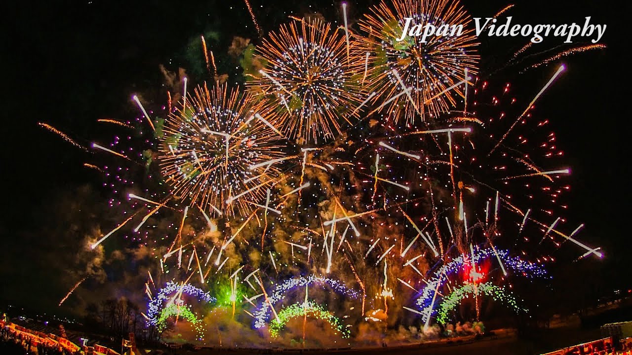 [4K]Amazing Japan | Music Star mine display - Nagano Ebisukou fireworks festival 2011長野えびす講煙火大会
