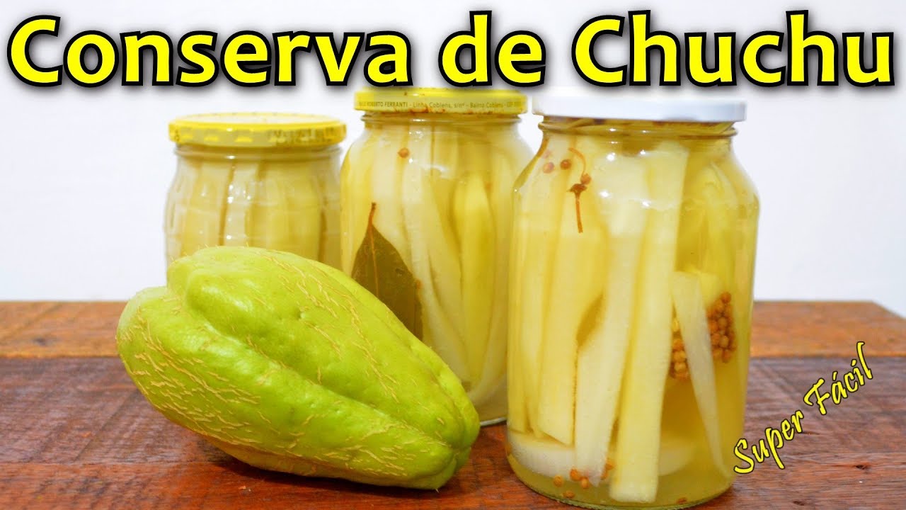 CONSERVA DE CHUCHU  receita super fácil #90 Chuchu em conserva