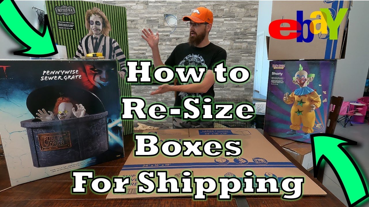 How to resize boxes to ship large and bulky items safely! Make a box to fit any size item easily!