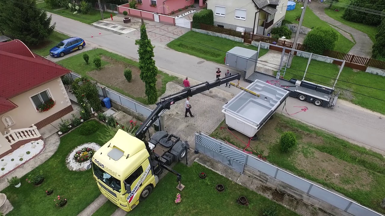 Aquacomet medence test telepítés 2018
