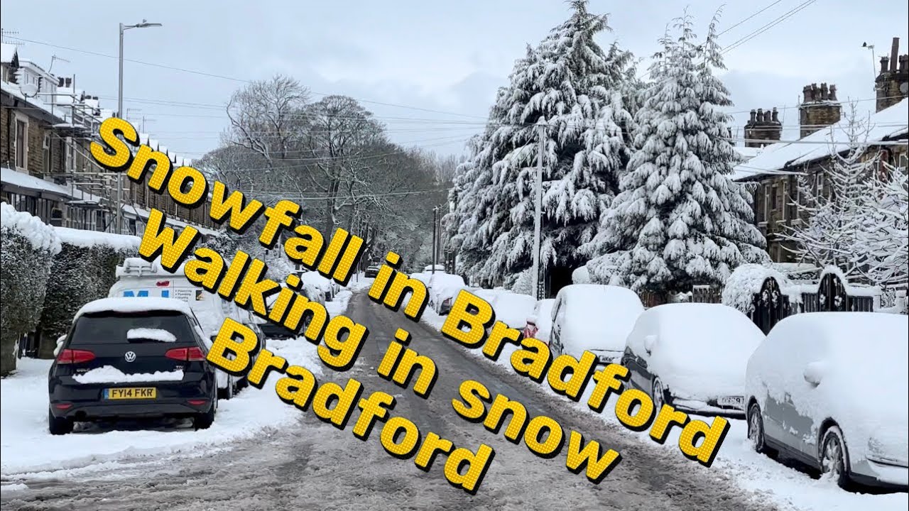 Walking in the snow Bradford 2023 | street view in snowfall bradford | @alibukhariuk3583