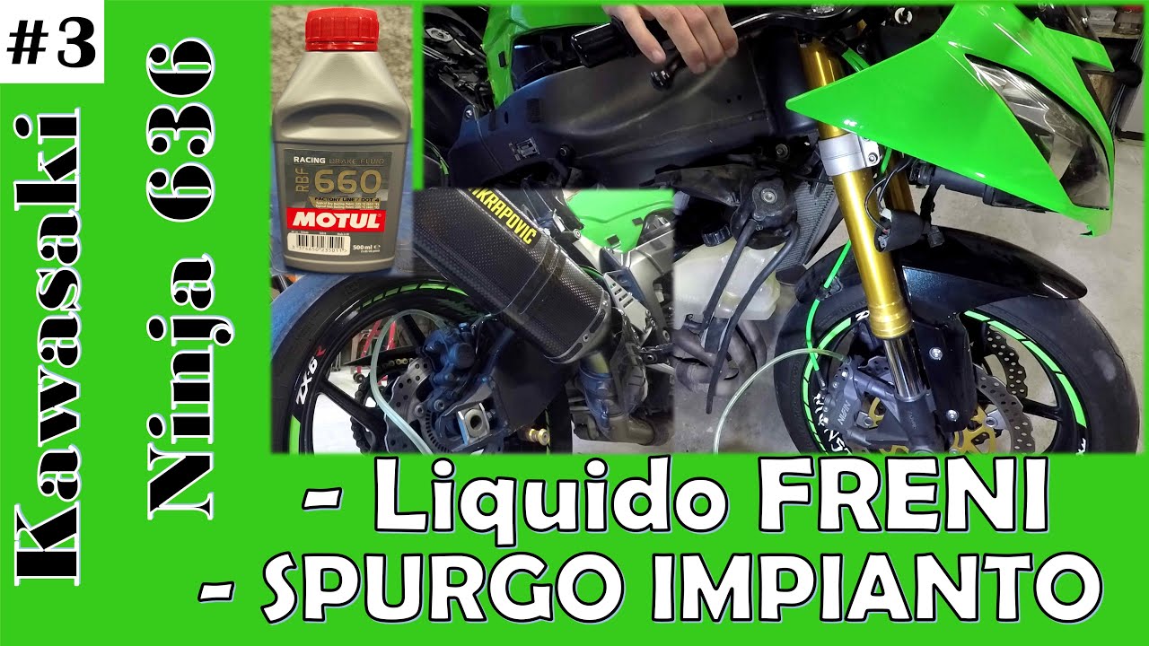 Sostituzione LIQUIDO FRENI e SPURGO Impianto MOTO - Manutenzione Kawasaki ZX-6R #3
