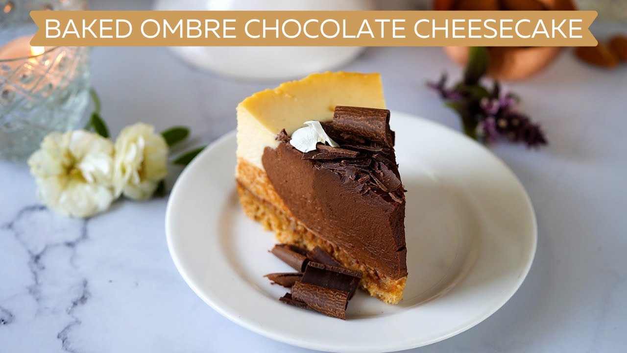 Eggless Baked Ombre Chocolate Cheesecake| NO CREAM CHEESE | Best Eggless Chocolate Cheesecake Recipe