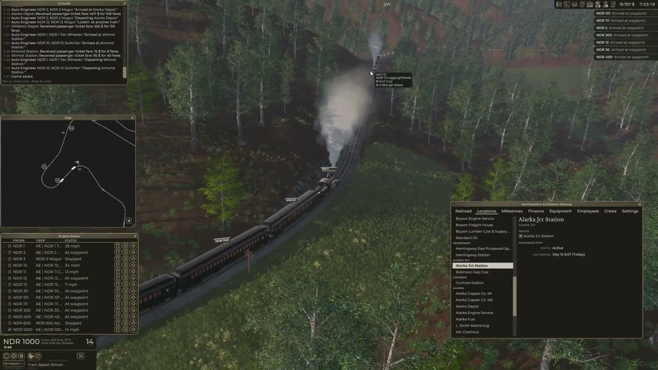 Let's Play Railroader 4K S1/F160 - Rangieren unter Zeitdruck bei Nantahala