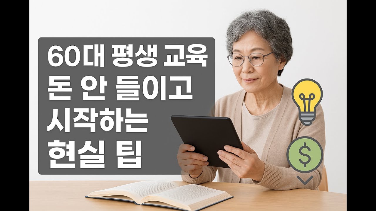60대 평생 교육, 돈 안 들이고 시작하는 현실 팁