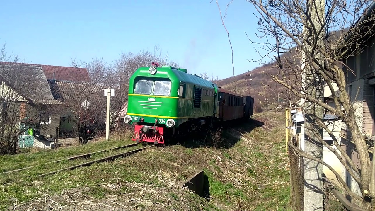 тепловоз ту2-034 із убитими вагонами
