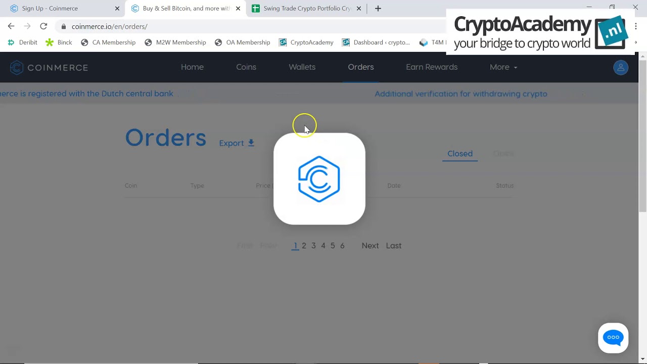 How to trade crypto's on Coinmerce