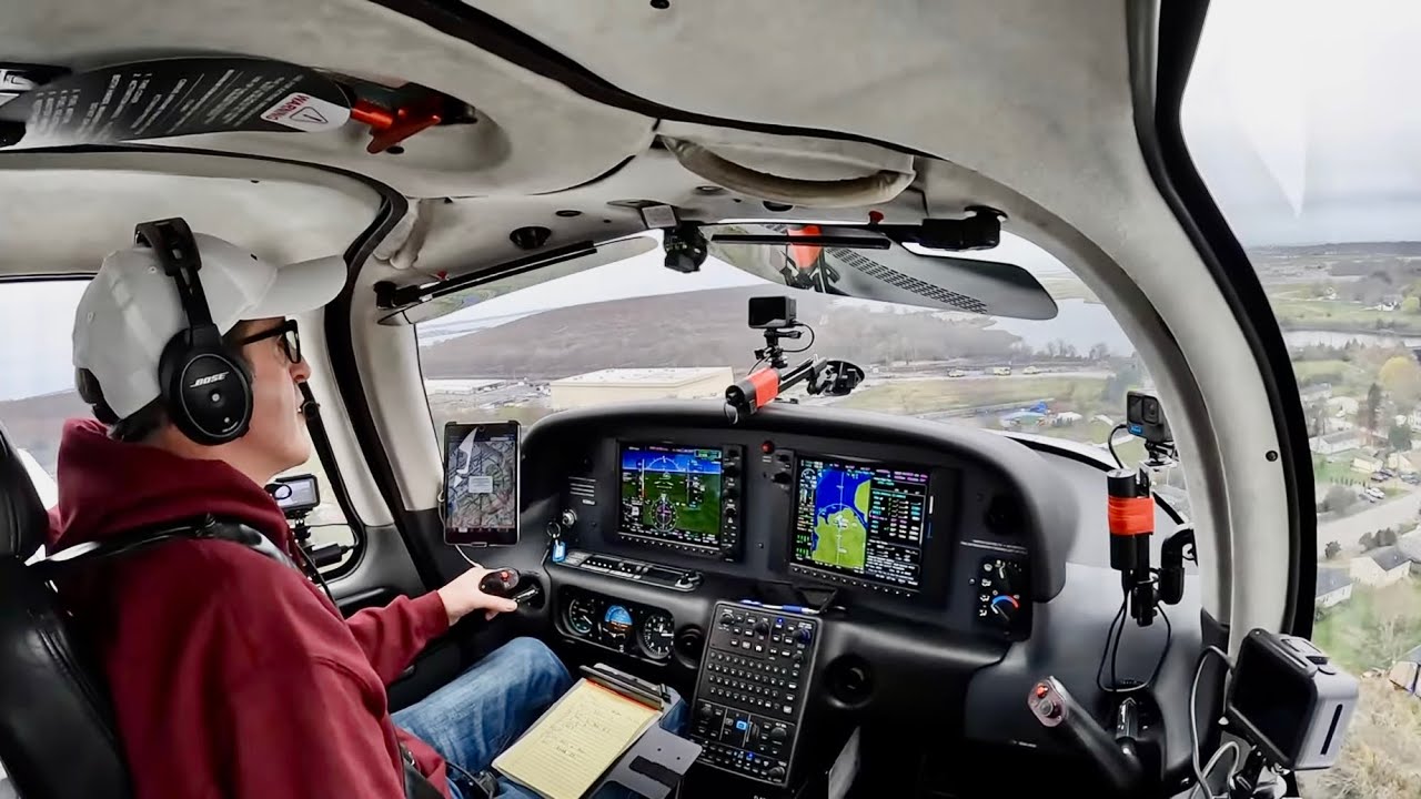Cirrus SR20 G6 , Approach and Landing KGON. RNAV23☁️☁️☁️☁️☁️🌧️🌧️☘️☘️🇺🇸🇺🇸