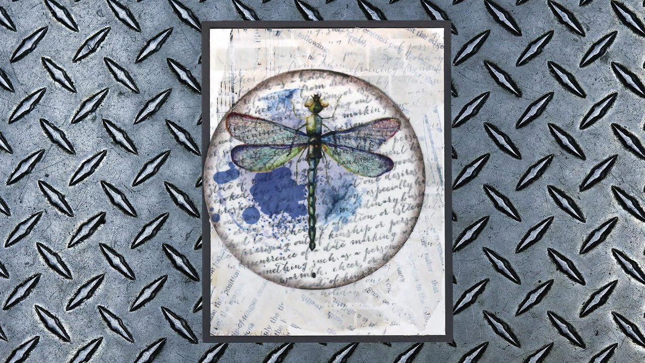 Using Rice Paper With Stamps for Mixed Media Cards
