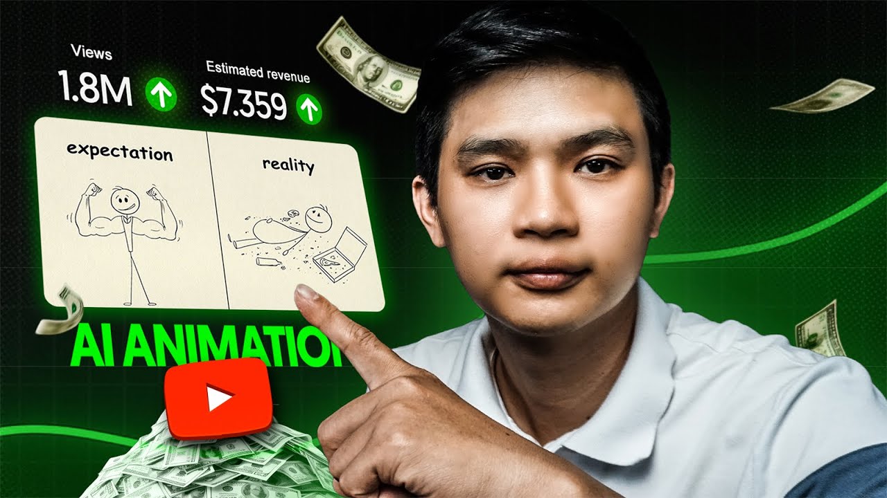 Kiếm tiền Youtube ($100/Ngày) với Hoạt Hình AI 