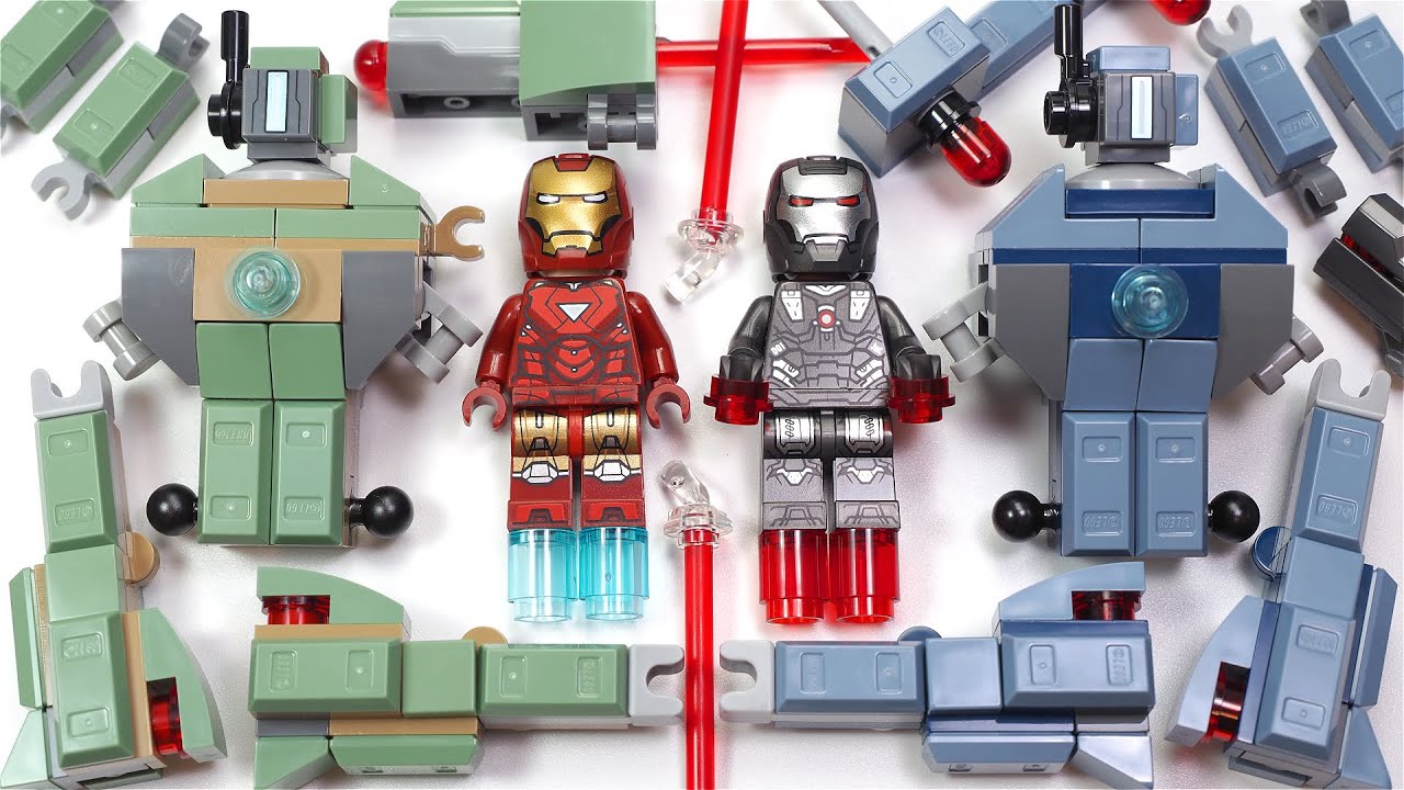 LEGO Iron Man & War Machine VS Hammer Drones | LEGO 76320 Set | LEGO Iron Man 2 | Speed Build Review