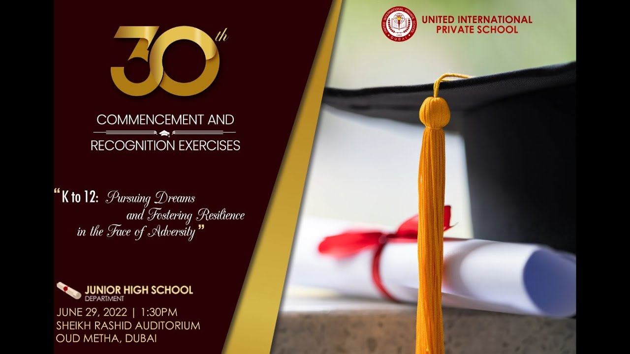 30th Commencement and Recognition Exercises - JUNIOR HIGH SCHOOL DEPARTMENT