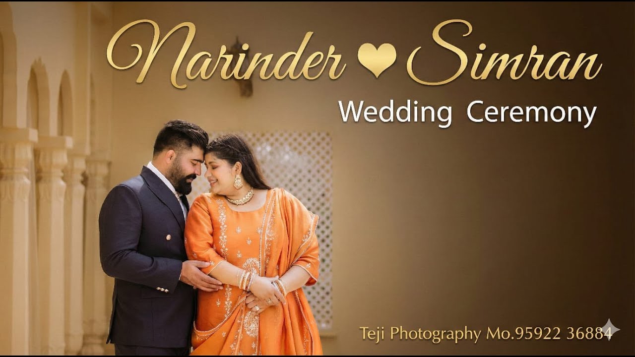 Narinder ❤️ Simran ( Live Wedding Ceremony 09-02-2026 ) Live By.. Teji Photography Mo.95922 36884