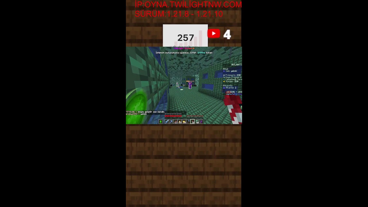 İzleyicilerle Minecraft Oynuyoruz! Gaming Livestream Online #57 #shorts