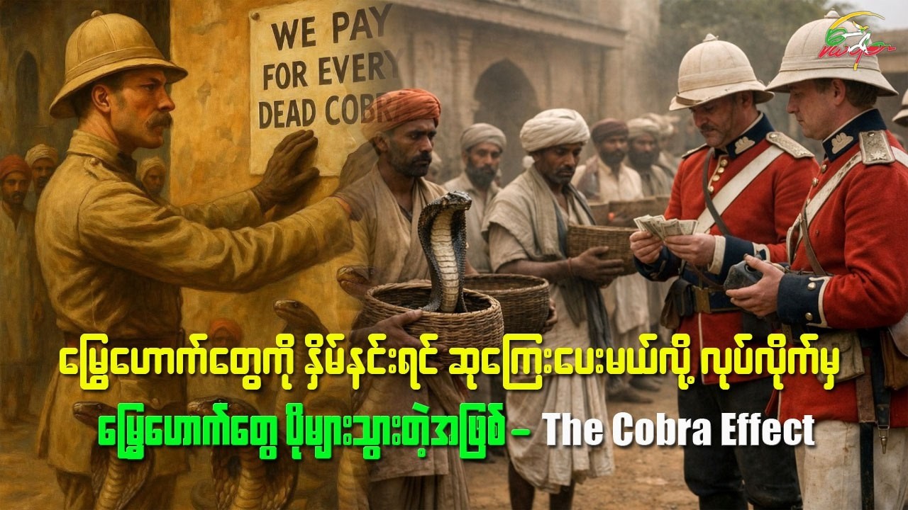မြွေဟောက်တွေနှိမ်နင်းရင်ဆုပေးမယ်လုပ်လိုက်မှပိုများသွားတဲ့အဖြစ် - The Cobra Effect