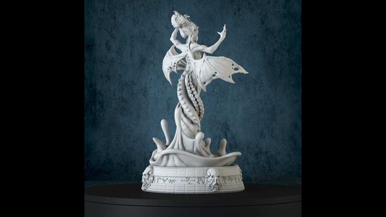 Female Miniature Cthylla Monster Octopus  #dnd #dndminiatures  #miniature
