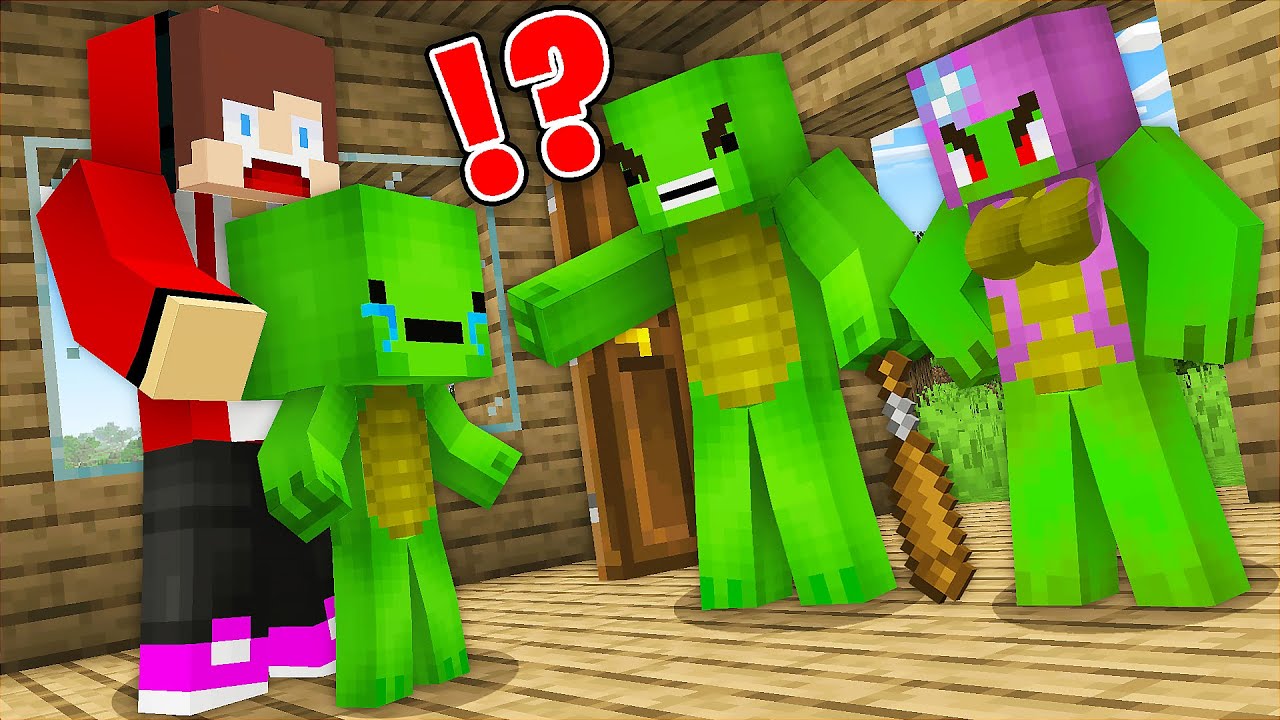 JJ Saved BABY Mikey from his EVIL PARENTS! Maizen Family Sad Story in Minecraft - Maizen