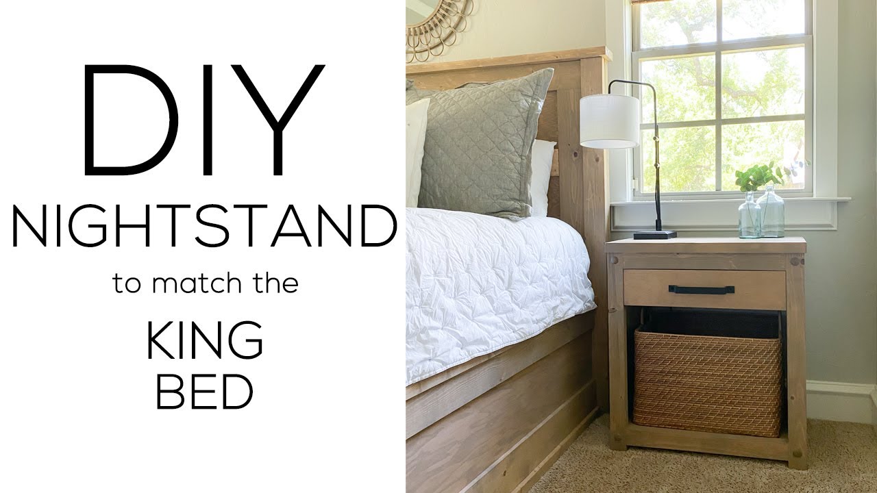 DIY Nightstand to match the King Bed!