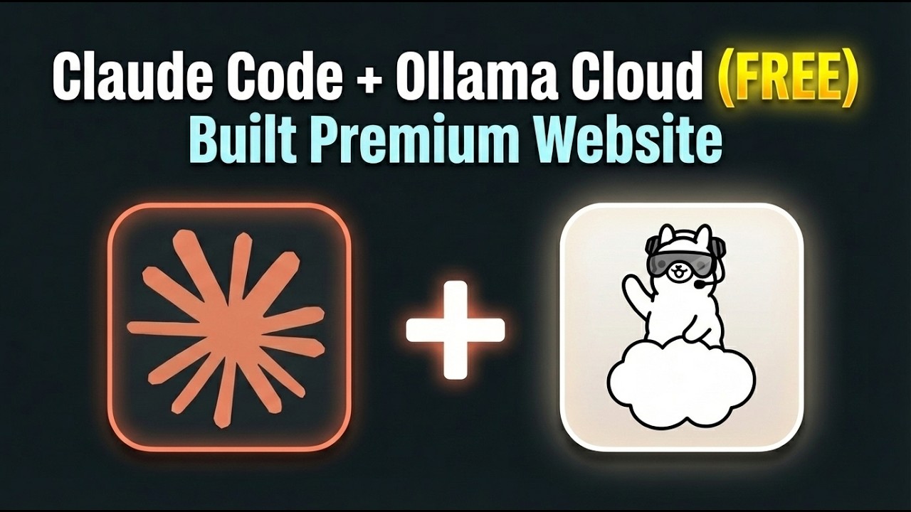 Ollama Cloud (без затрат на API) и Claude Code: создали премиум-сайт БЕСПЛАТНО