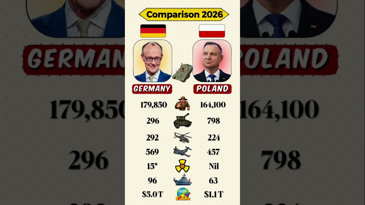 Germany vs Poland Military Power Comparison 2026 | Army, Tanks, Air Force & GDP#GermanyVsPoland