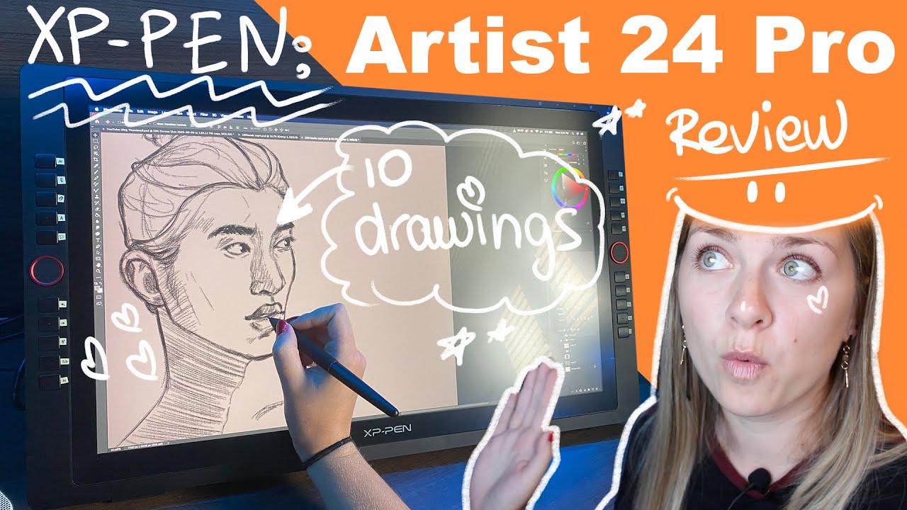 Xp-Pen Artist 24 Pro REVIEW and UNBOXING | + 10 First Drawings | 2K Tablet