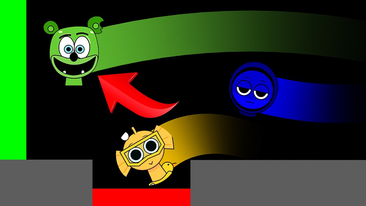 NEW SPRUNKI GUMMY BEAR VS SPRUNKI Marble Race Eliminations!  - Who will win?