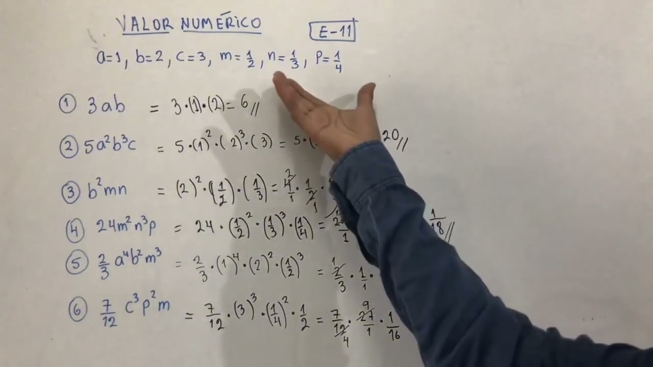 VALOR NUMÉRICO EJERCICIO 11 ÁLGEBRA BALDOR TODOS