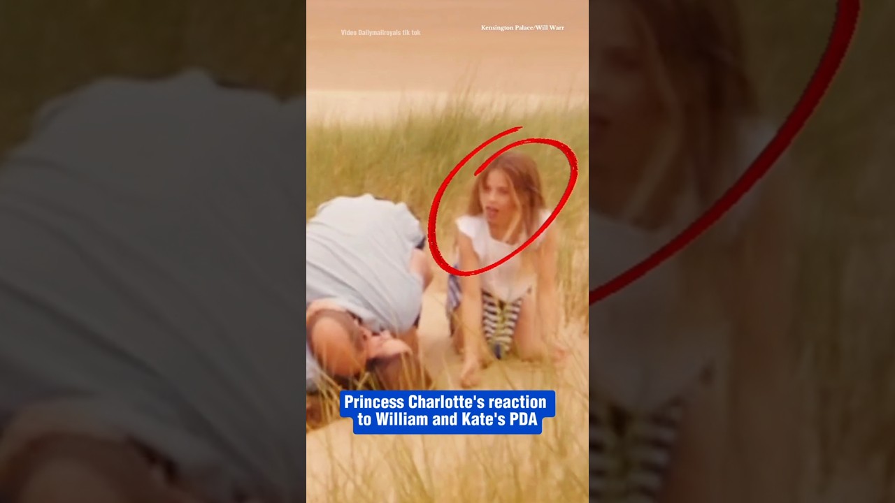 Princess Charlotte's reaction to William & Kate's PDA 🤣 #love #katemiddleton #princewilliam #couple