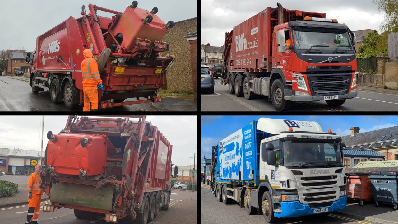 Battle Of The BIG Bites! 5 Bin Lorries Working Around Great Brittan!