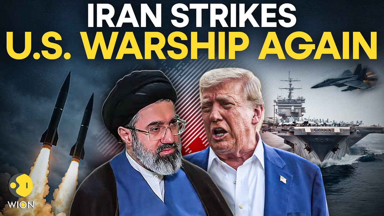 US-Iran War: Tehran Strikes US Warship Again, Claims Two Missiles Hit US Warship Near Hormuz