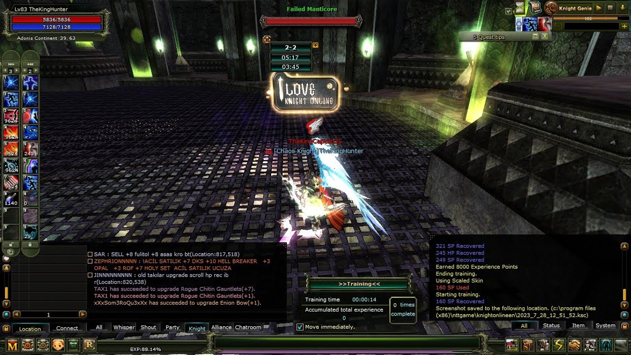 Knight Online Server Oreads Eslant Half Troll Captan Farm
