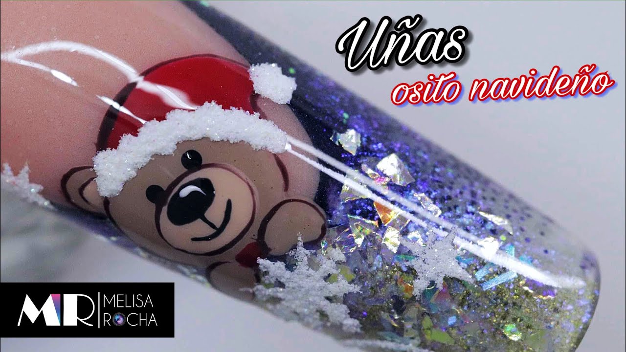 Uñas con diseño navideño 🎄🎁 paso a paso
