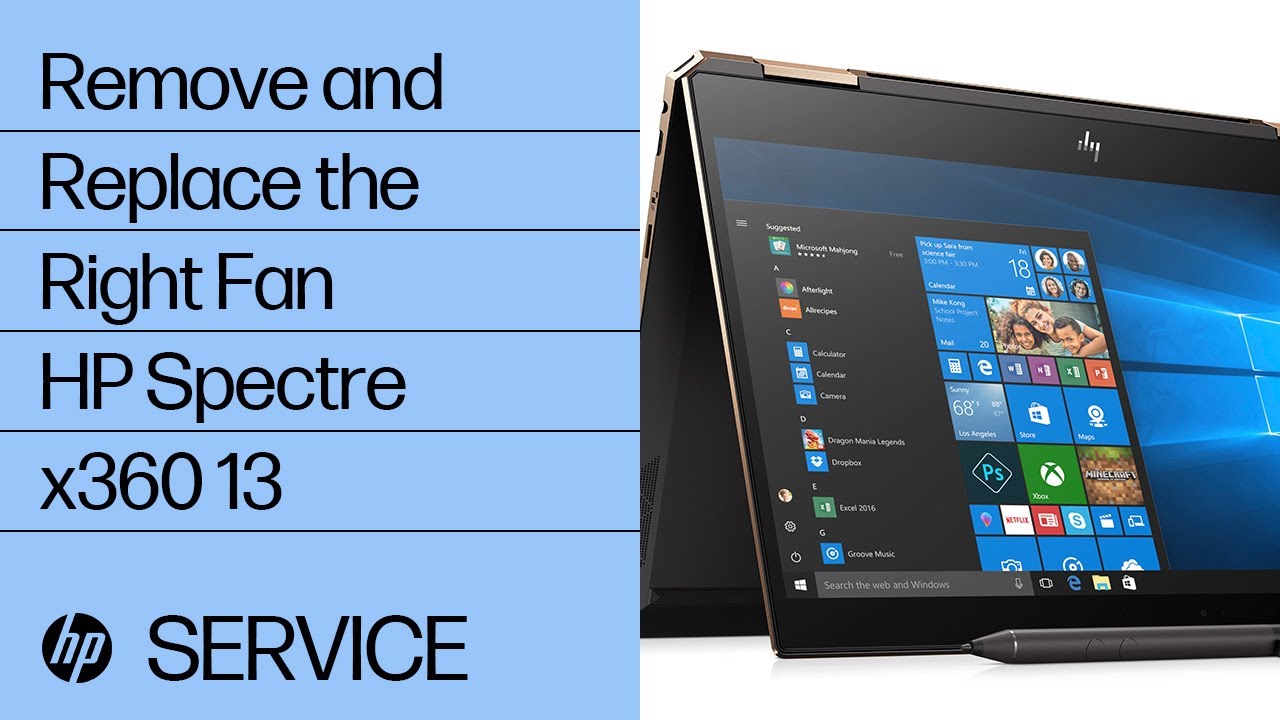Remove and Replace the Right Fan | HP Spectre x360 13 | HP