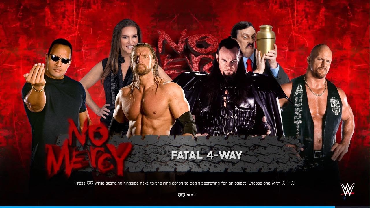 WWE 2K25 Triple H vs Undertaker'98  vs The Rock'01 vs Stone Cold