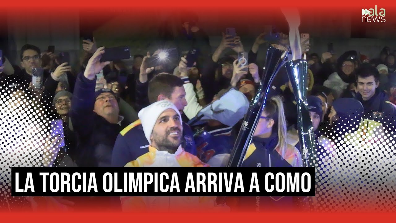 Milano-Cortina, la torcia olimpica arriva a Como