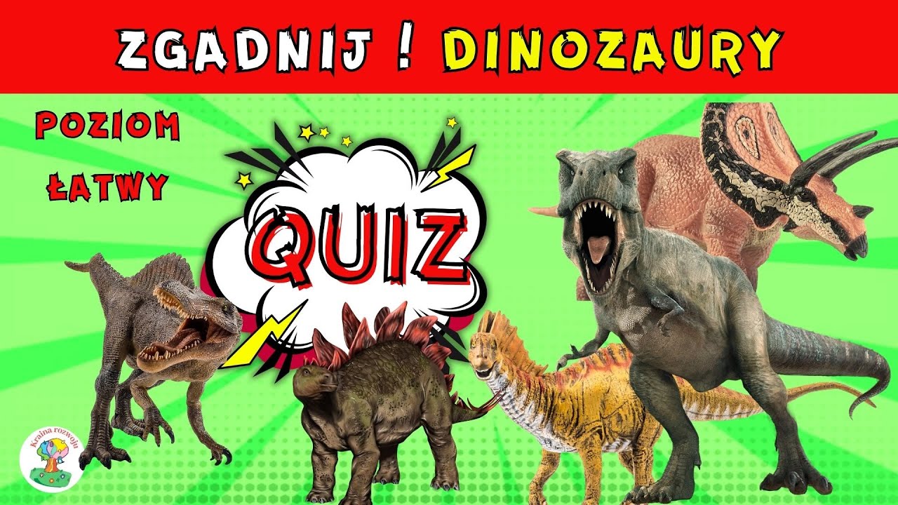Jak dużo wiesz o Dinozaurach    ?🧐🧐🧐 Quiz Dinozaury, Poziom Łatwy