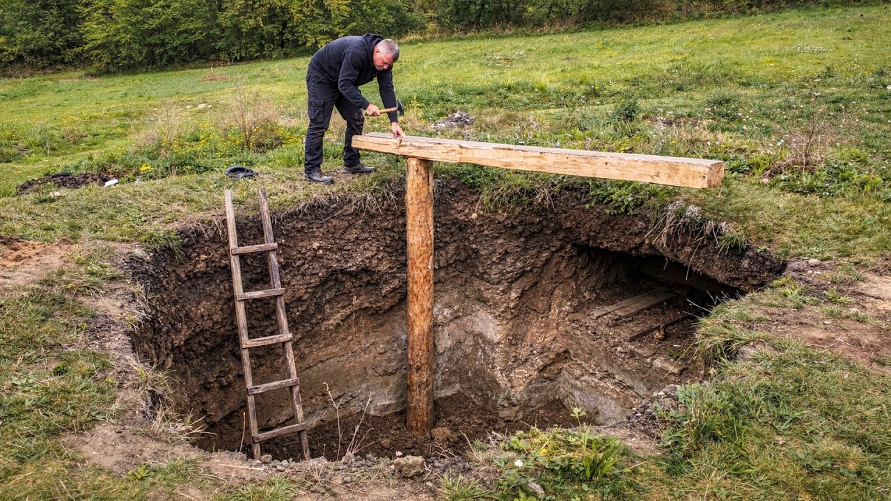 How This Man Built a Huge 2-Room UNDERGROUND CABIN